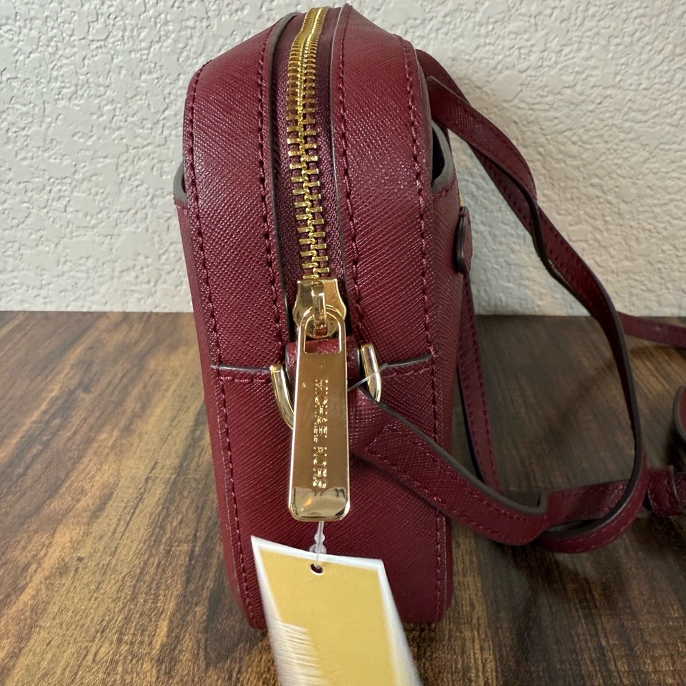 Michael Kors Wine Crossbody Bag with Gold Accents - Picture 3 of 6